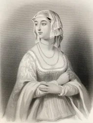 Margret of Anjou (1429-82) ilustracja z „World Noted Women” Mary Cowden Clarke, 1858